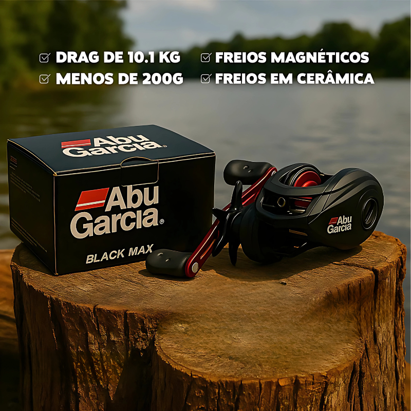 Carretilha Abu Garcia Black Max 3 Drag 8,1 kg 5 Rolamentos de Aço