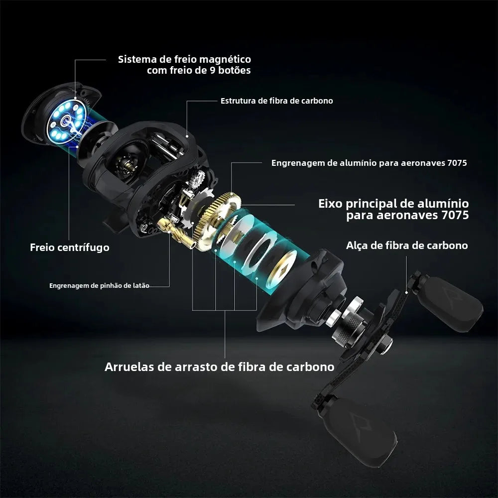 Carretilha Piscifun Carbono XCS - 8kg - 8.1:1