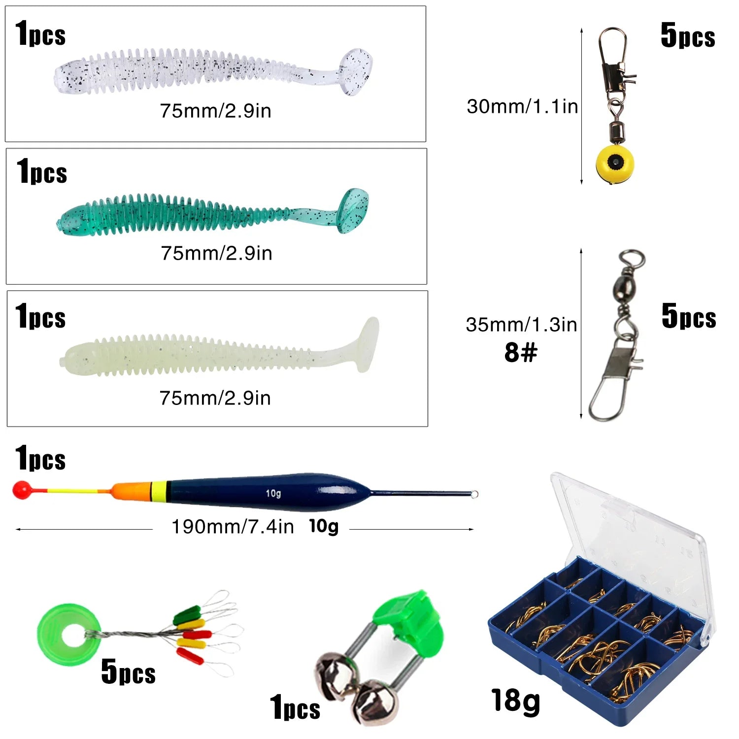 Kit de Pesca Sougayilang - 5 Peças - 7kg - 7.2:1 - Carbono 1,7M