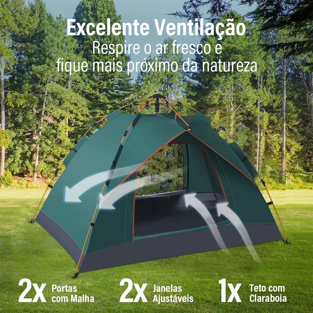 Barraca Automática Camping Impermeável - New Hawaii