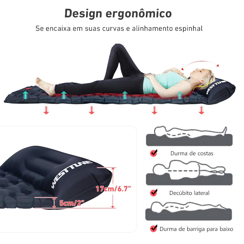 Colchão Inflável Embutido Ultraleve - Westtone