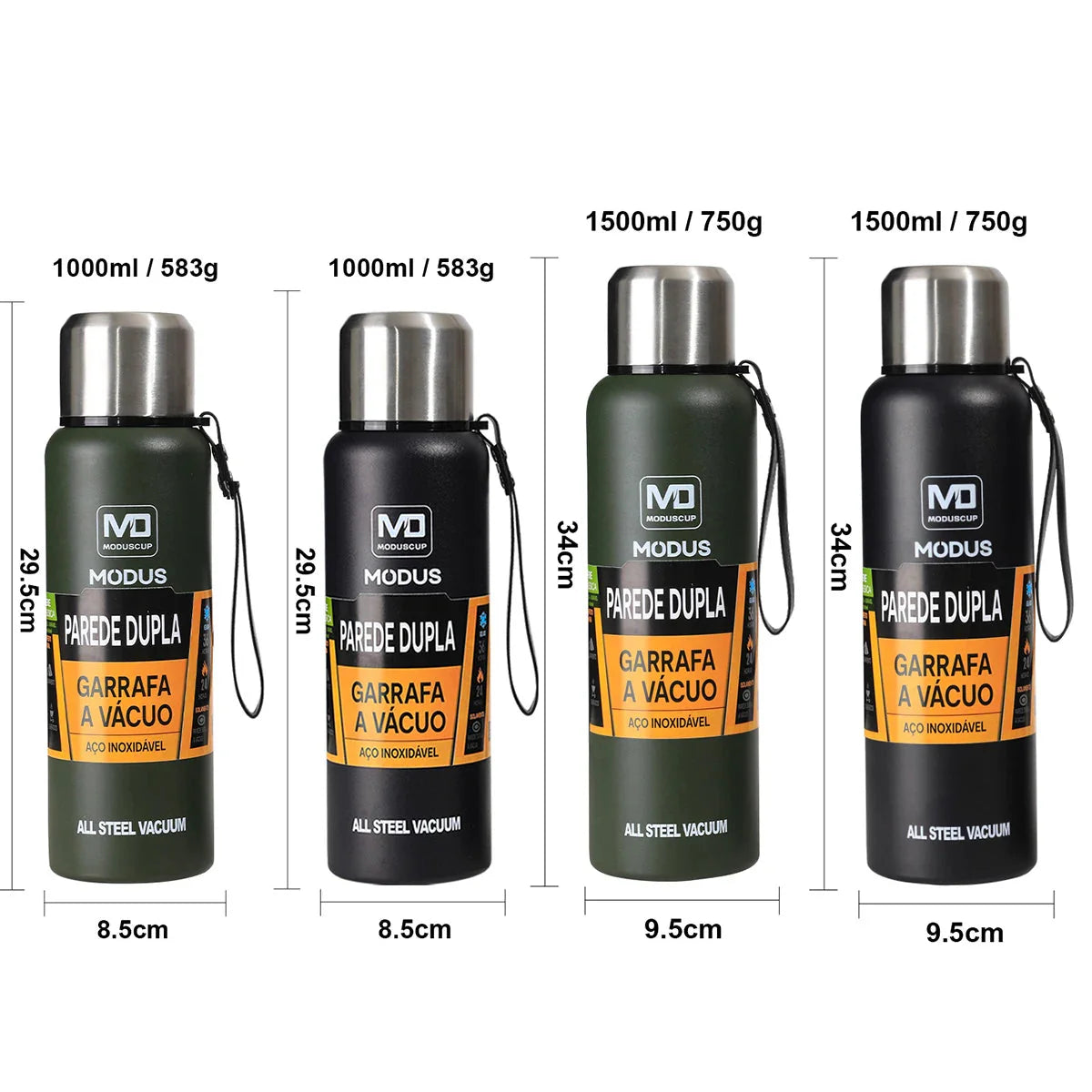 Garrafa térmica portátil de aço inoxidável outdoor - Modus