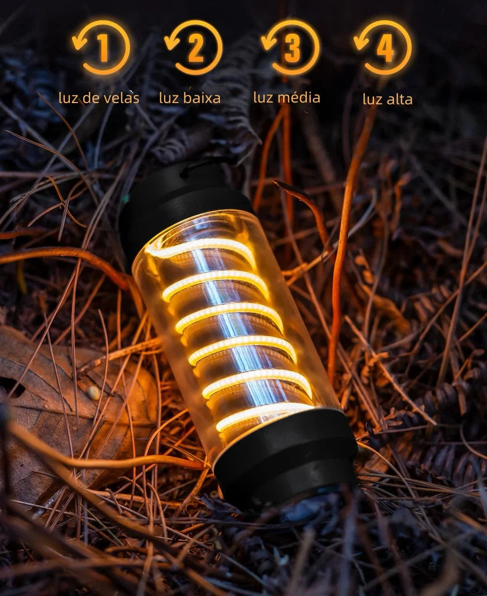 Luminária Portátil Ultraleve À Prova D'Água Recarregável LED - BASK