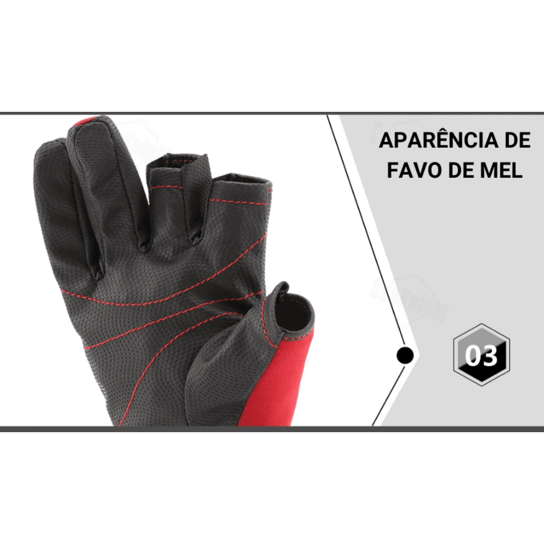 Luvas de Pesca Respirável Anti-Corte - SeaKnight