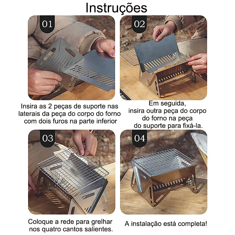 Churrasqueira dobrável portátil - Grill