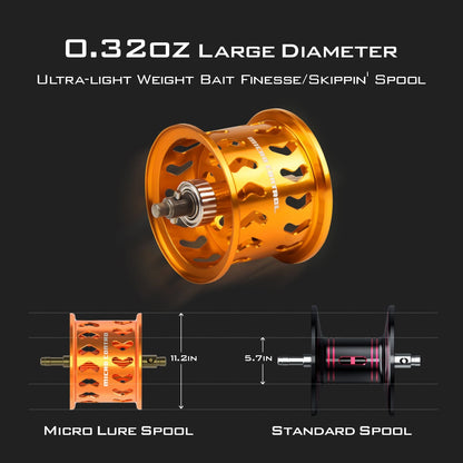 KastKing Zephyr Bait Finesse System Drag Clicker Baitcasting Reel