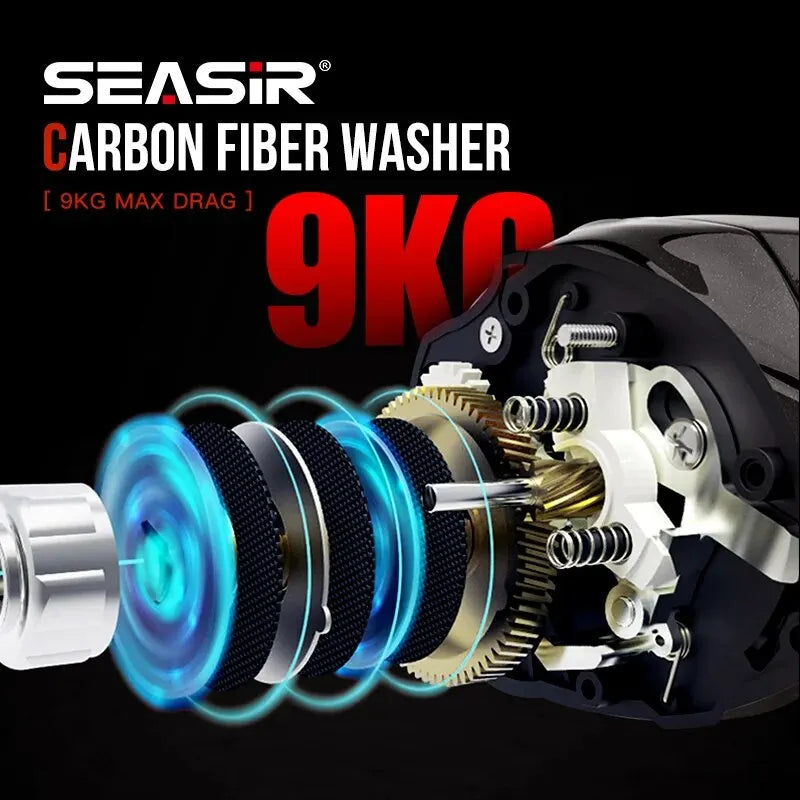 Carretilha SeaSir Cast X2 Drag 9kg 7.3:1 Rol 6 Cerâmico