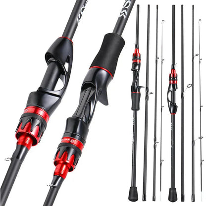 Vara de Pesca Sougayilang 2.1m Carbono Ultraleve 4 Seções