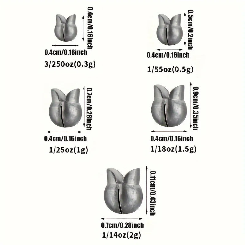 Kit 120 Peças Chumbadas - 5 Tamanhos