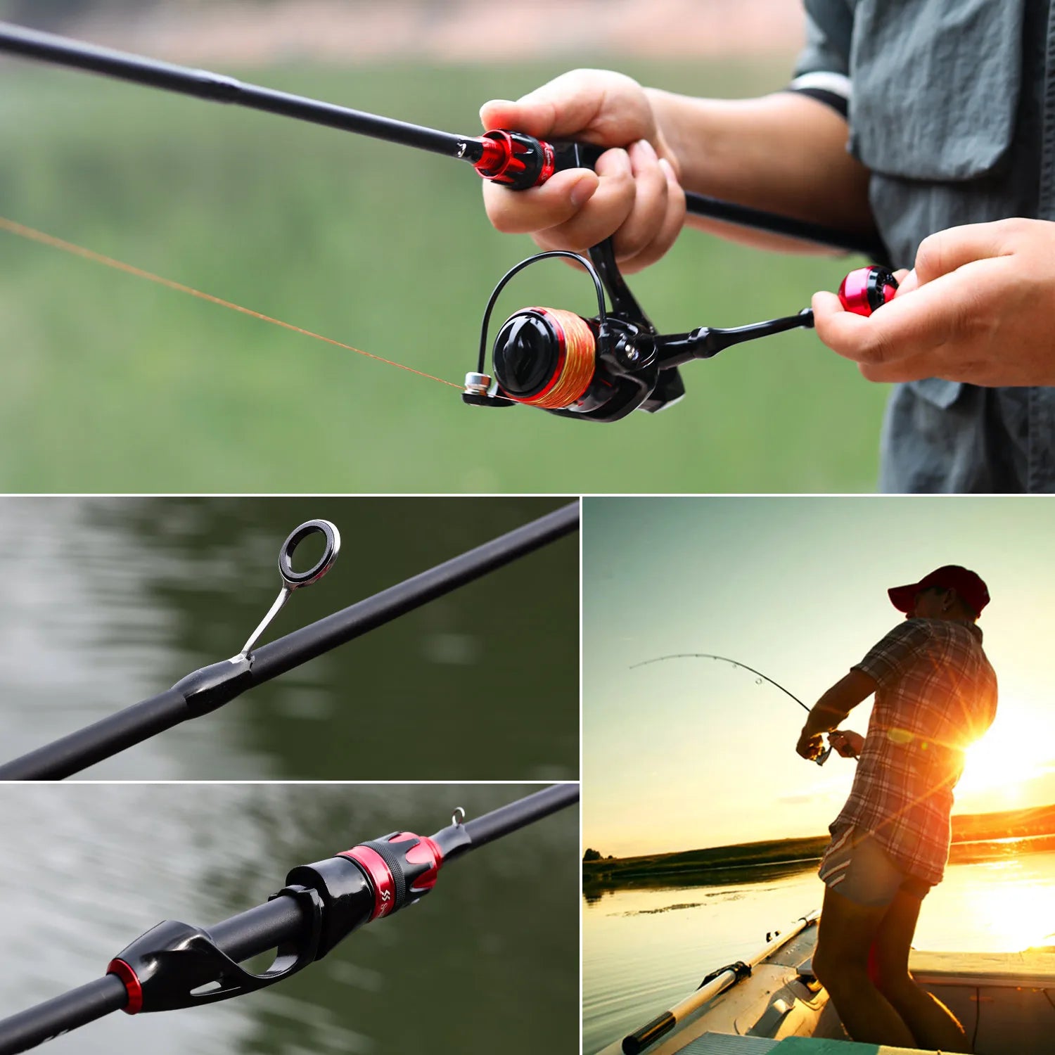 Vara de Pesca Sougayilang 2.1m Carbono Ultraleve 4 Seções