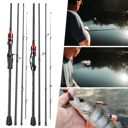 Vara de Pesca Sougayilang 2.1m Carbono Ultraleve 4 Seções
