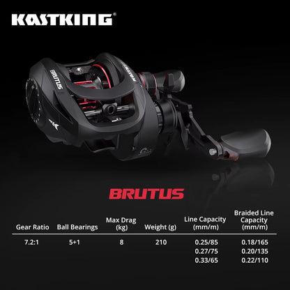 Carretilha Kastking Brutus - Drag 8kg - 7.2:1