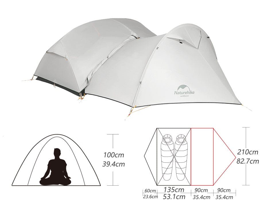 Barraca ultraleve 3 estações à prova d'água - Mongar