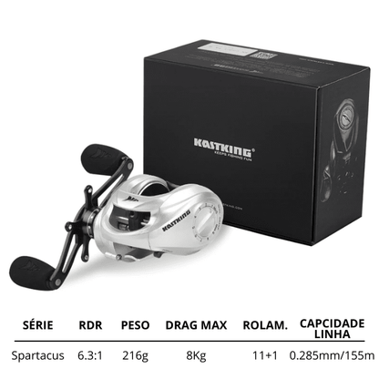 Carretilha Kastking Spartacus Plus - 11+1 Rol - 8KG Drag - 6.3:1