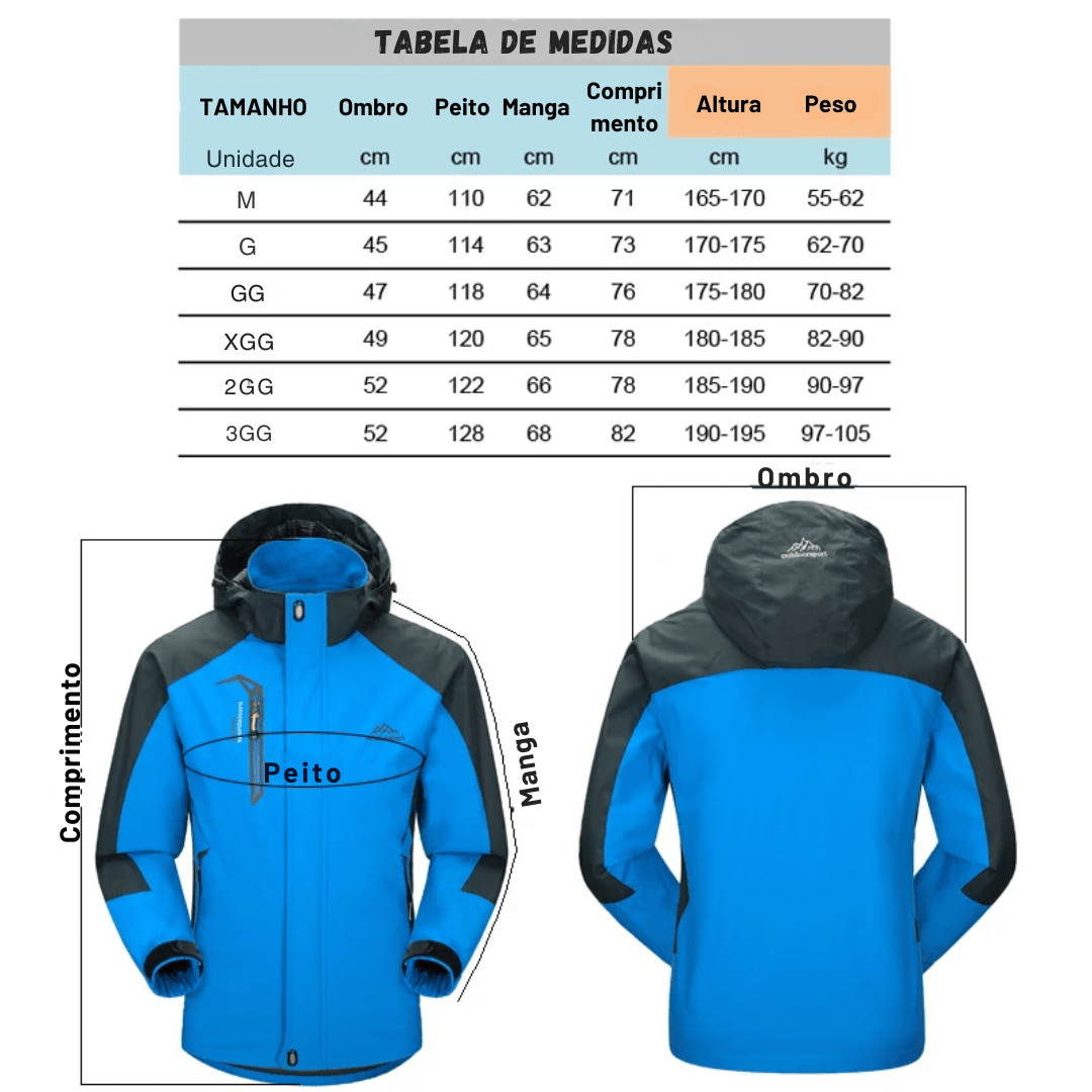 Casaco impermeável outdoor - TRVLWEGO