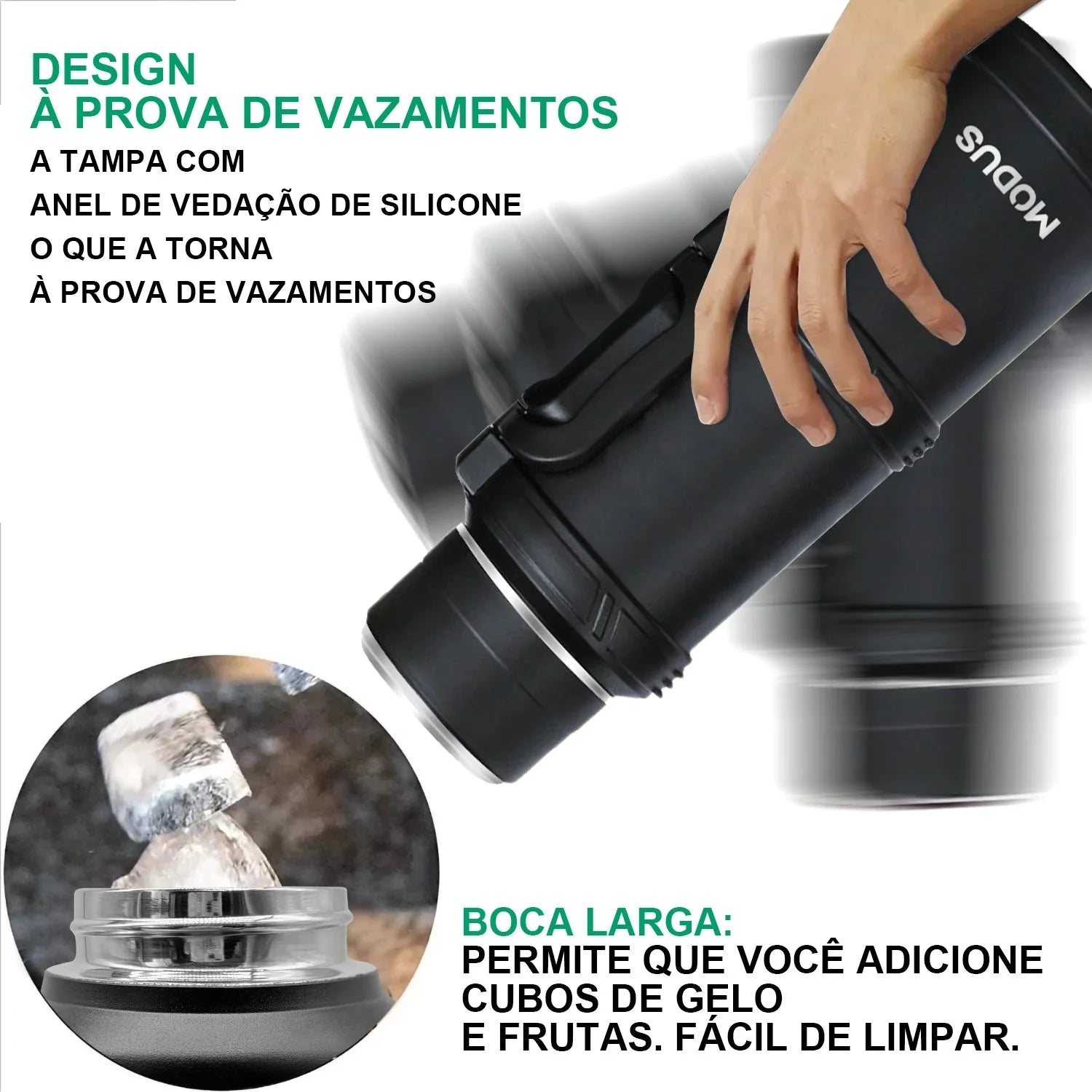 Garrafa térmica de aço inoxidável isolada a vácuo outdoor - Modus