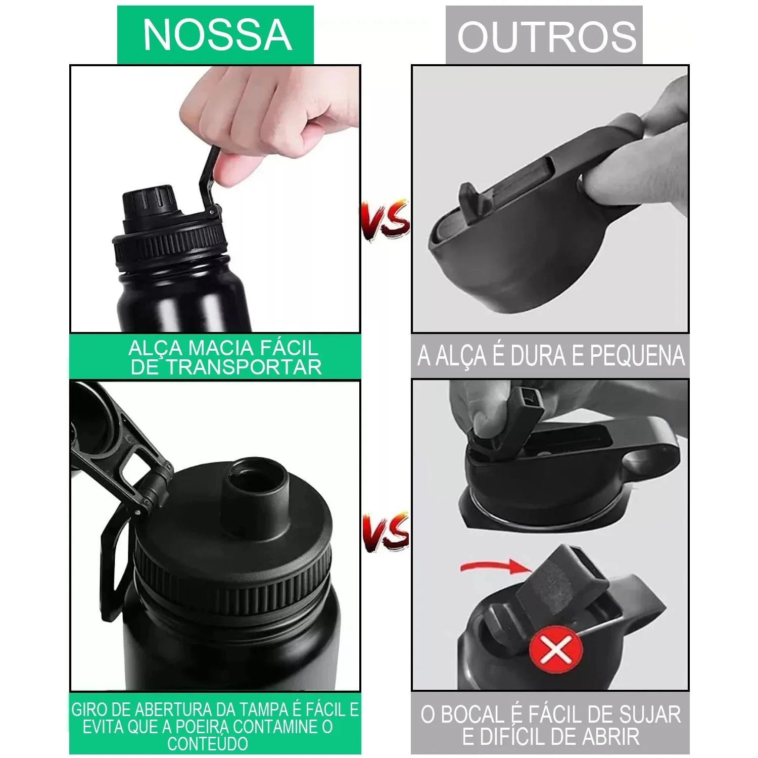 Garrafa térmica de aço inoxidável isolante - Modus