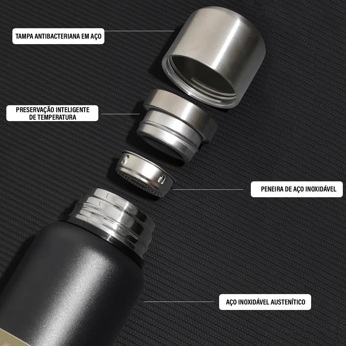 Garrafa térmica portátil de aço inoxidável outdoor - Modus