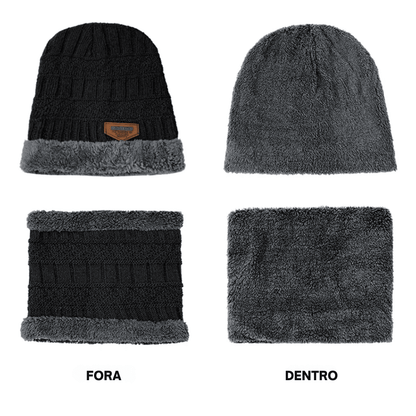 Gorro de malha grossa + Balaclava - Loritta