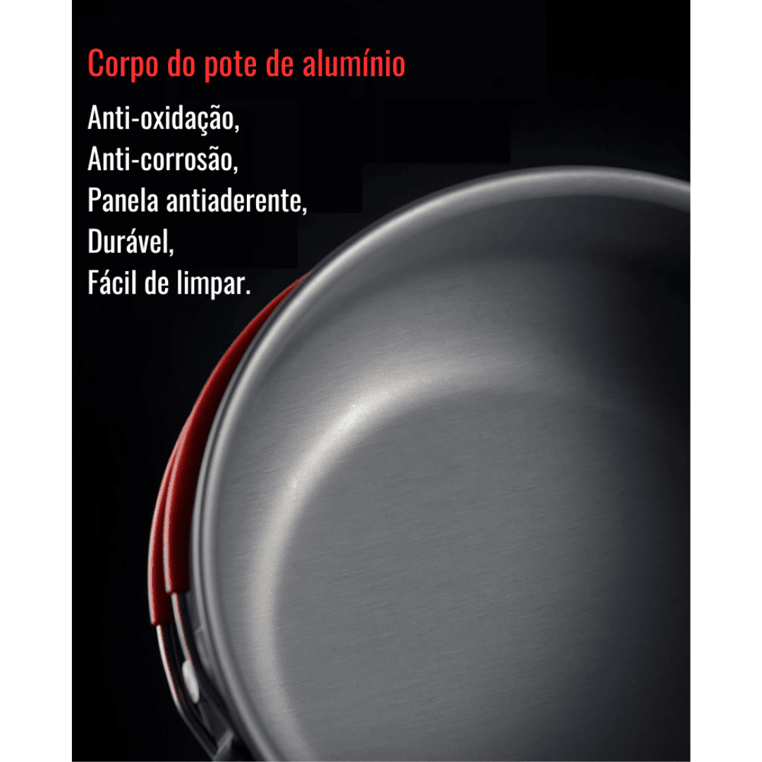 Kit Panelas de Acampamento 4 em 1 - PotSet