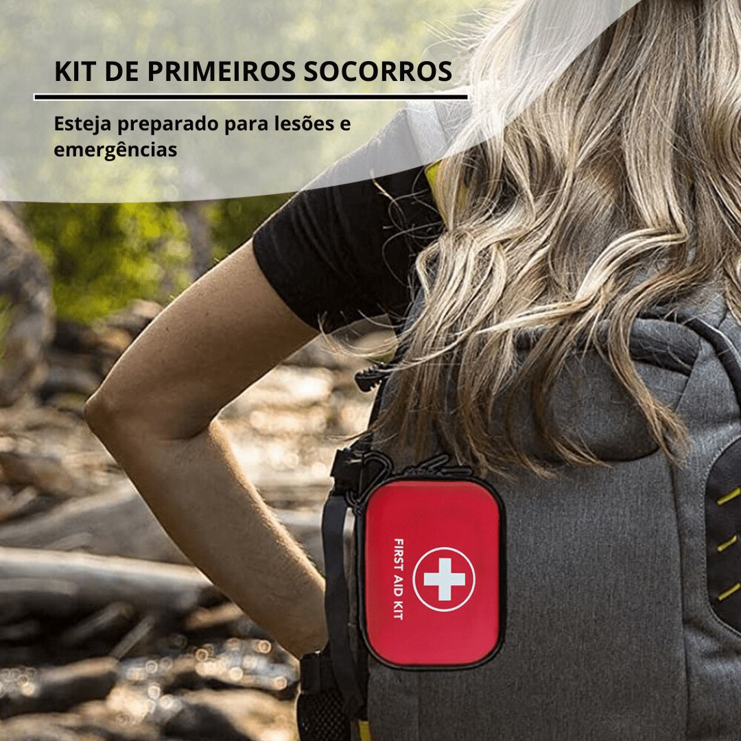Kit Portátil de Primeiros Socorros Médicos Outdoor 91pçs - Survival