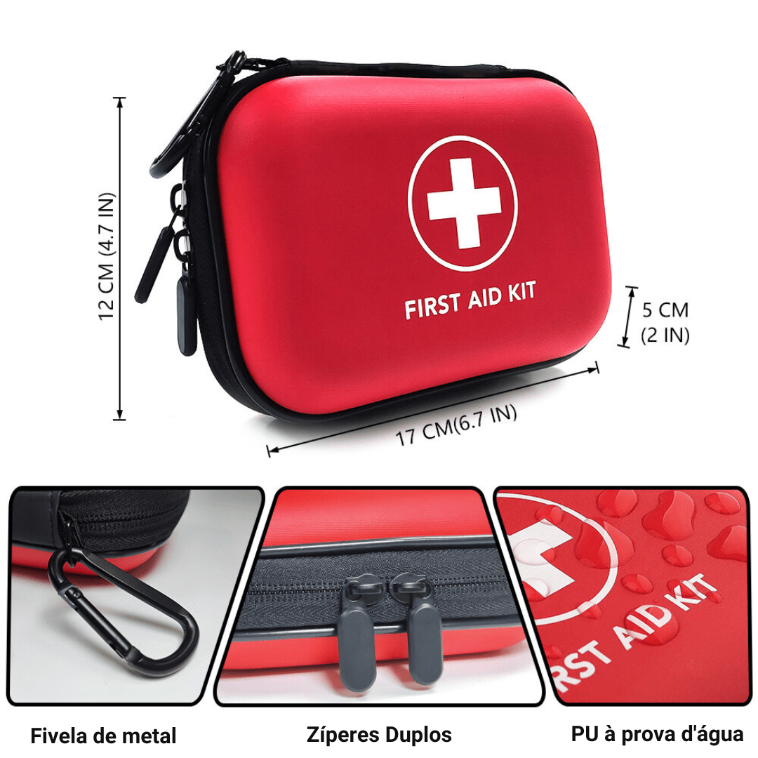 Kit Portátil de Primeiros Socorros Médicos Outdoor 91pçs - Survival