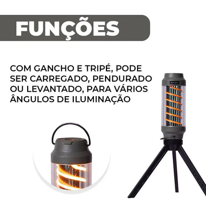 Luminária Portátil Ultraleve À Prova D'Água Recarregável LED - BASK