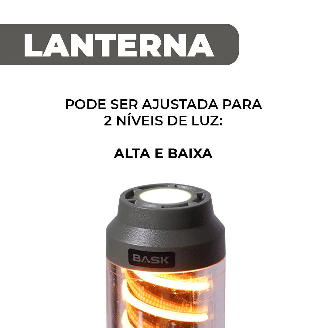Luminária Portátil Ultraleve À Prova D'Água Recarregável LED - BASK