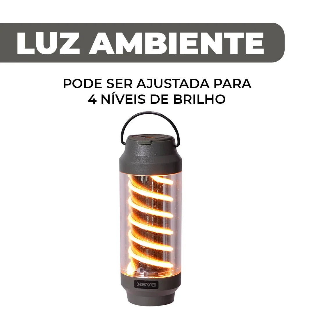 Luminária Portátil Ultraleve À Prova D'Água Recarregável LED - BASK