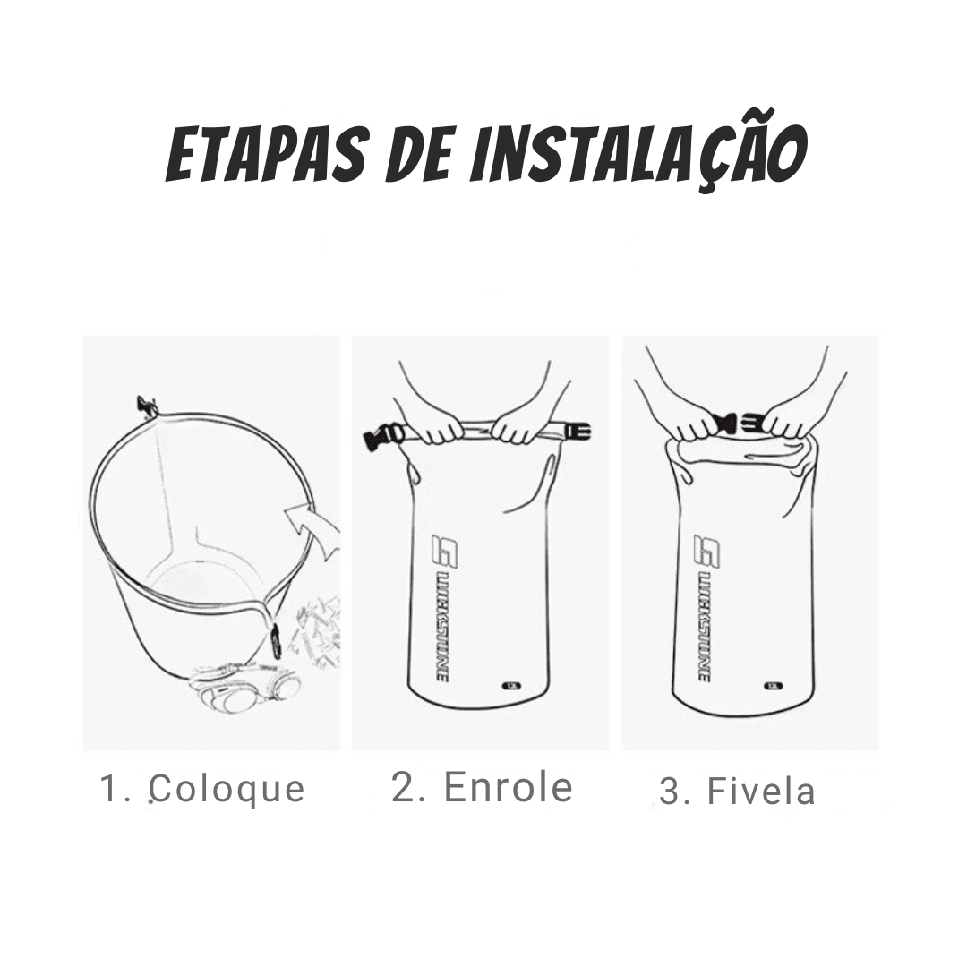 Saco Estanque Impermeável Ultraleve 3/5/8/12/15/25/35/75L - Luckstone