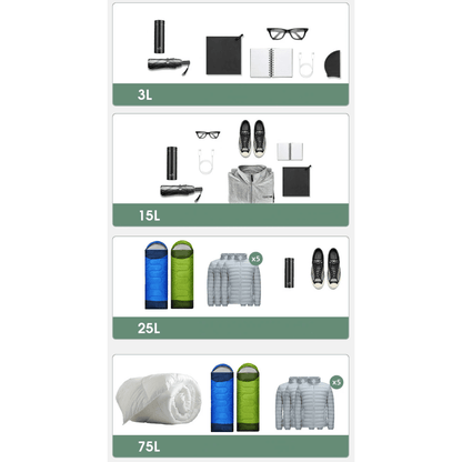 Saco Estanque Impermeável Ultraleve 3/5/8/12/15/25/35/75L - Luckstone