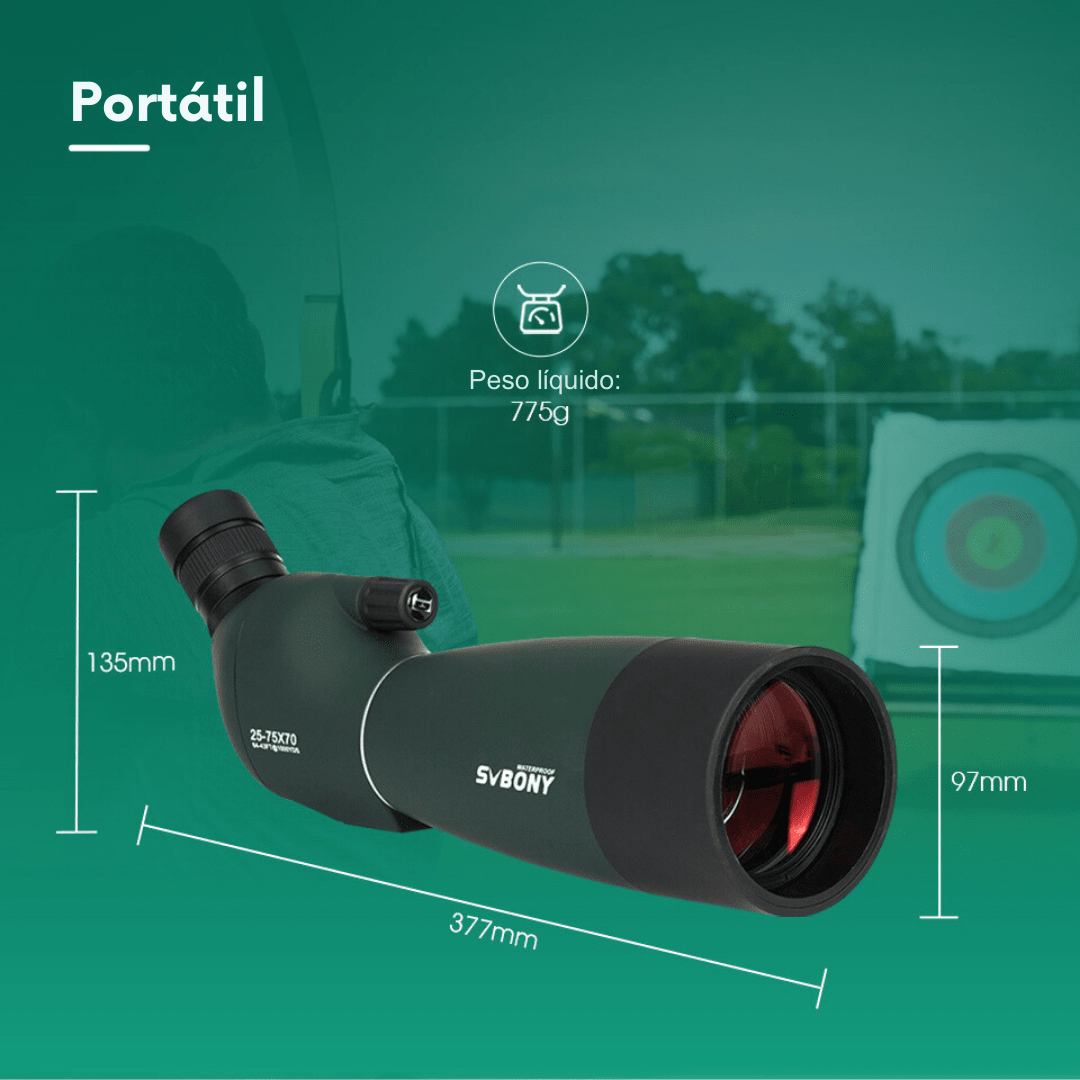 Telescópio Longo Alcance À Prova D'Água para Camping 25-75x70 SV28 - SVBONY