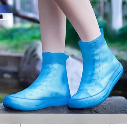 Capa impermeável antiderrapante de silicone para sapatos e botas